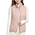 thumbnail image 1 of RYDCOT Puffer Vest Women 2024 Fall Winter Warm Sleeveless Zip Up Outerwear Vest Stand Collar Quilted Vest Travel and Outdoor Puffy Vest Sale, 1 of 6