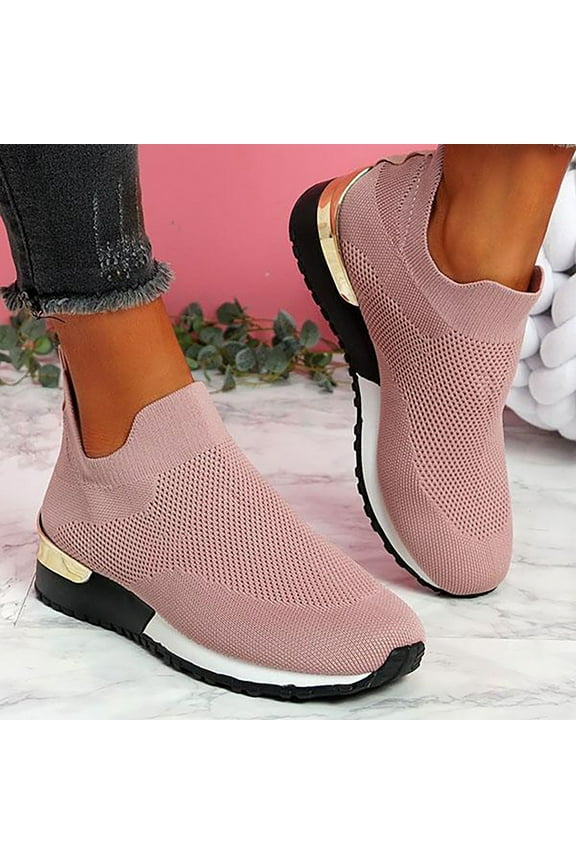 RYDCOT Sandals Stretch Cloth Large Size Women's Summer Comfortable Casual Sports Shoes Pink 41