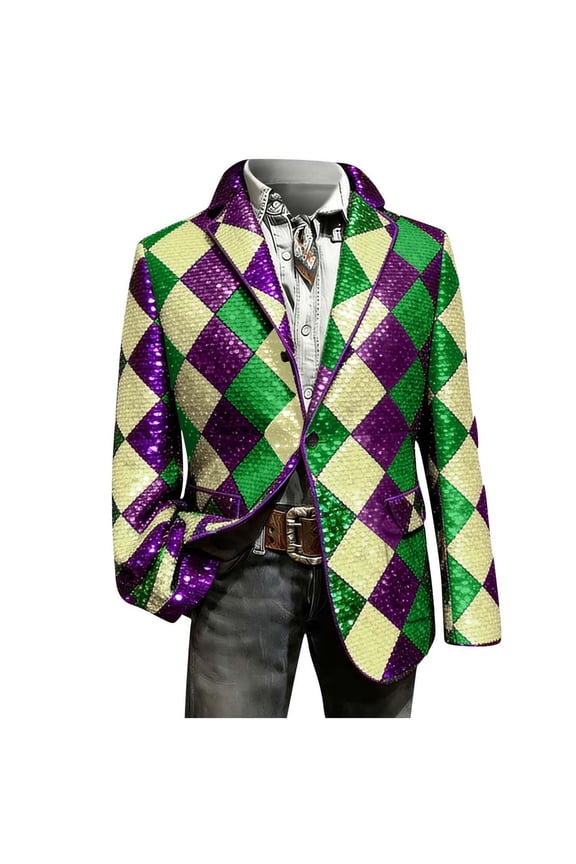 Sequin Blazer Sparkle Suit Disco Prom Dress Jacket Party Color Block Strip Shiny Tuxedo Banquet Celebration Fashion Sport Coat for Mens Adult Black