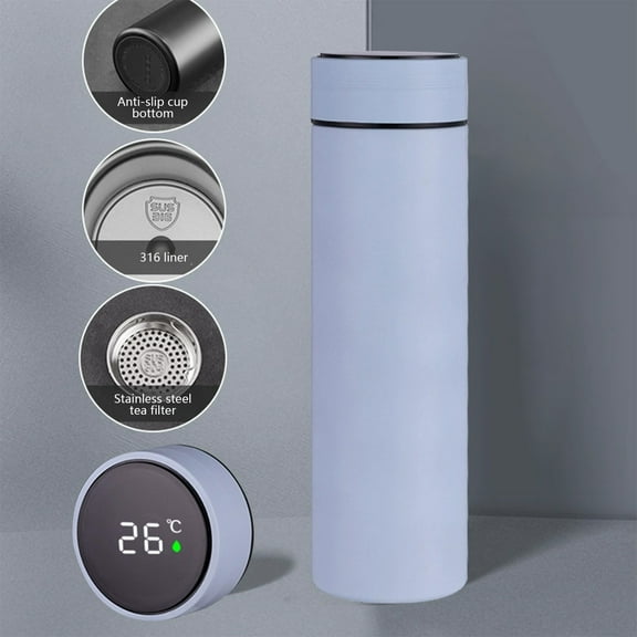 RYDCOT Smart Water Bottle Stainless Steel Vacuum Flask,Travel Mug with Smart Temperature Measurement Screen, Keep Hot Or Cold, Car Portable Travel Tea Coffee thermo Cup