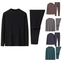 RYDCOT Soft thermal Velvet Fleece Underwear for Men: Warm Wool Long Johns with Fleece Lined, Base Layer Set for Cold Weather Top Bottom Gray