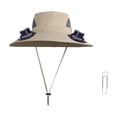thumbnail image 1 of RYDCOT Solar Fan Hat, Wide Brim Sun Cap with 2 Solar Sun Protection Fans, USB and Solar Powered Fan Hat, 3 Speed Adjustable Fan Hat, 1 of 3