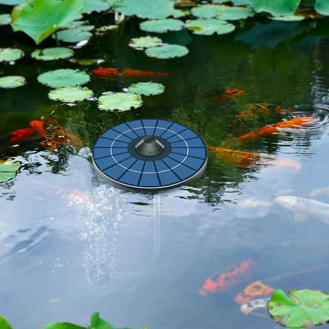 RYDCOT Solar Floating Pond Aerator, 2.5W Solar Powered Air Pump with Air Hoses, Bubble Stones Pond Aerator, Bubble Oxygenator