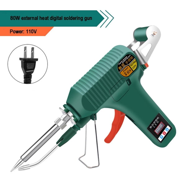 RYDCOT Soldering Gun Kit, Soldering Iron Kit with Adjustable Temp 180-520°C,ON/OFF Button,80W LED Digital Heat Soldering Gun,Auto Send Tin Soldering Kit for Electronics Welding Repair