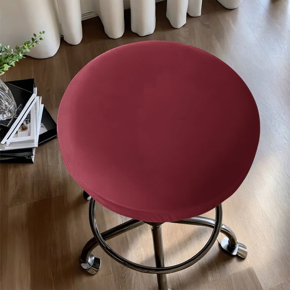 RYDCOT Solid Color Round Bar Stool Seat Covers, Washable Stool Cushion, Slipcover Elastic Bar Chair Covers for 14-17 Inch Chair (Multicolor for Choice)
