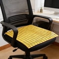 thumbnail image 1 of RYDCOT Summer Bamboos Seat Cushion, Natural Cool Chair Pad, Squares Woven Rattan Mat, for Sofa Dining Chair office Car Seat Breathable Non-Slide, 1 of 7