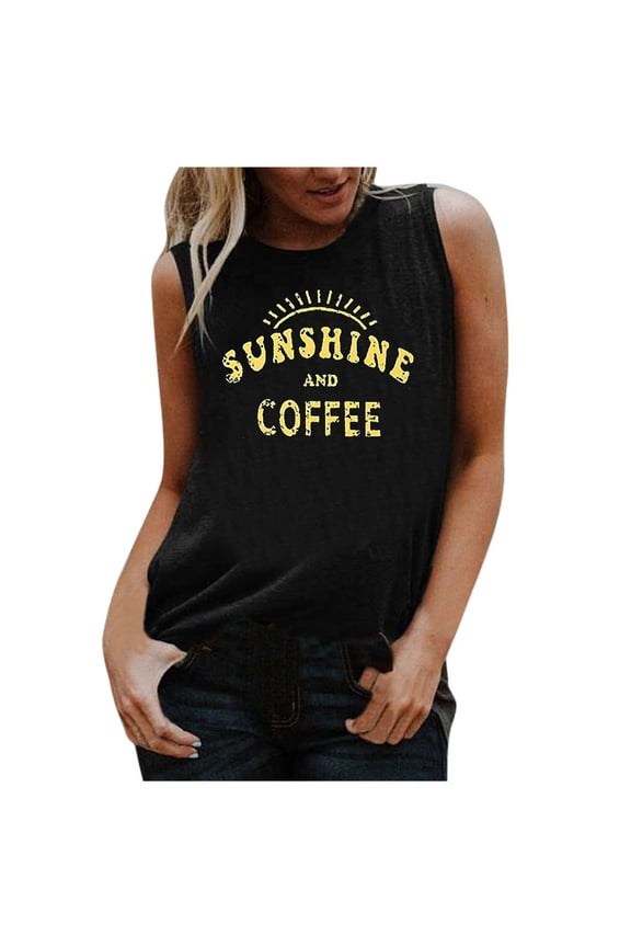 Summer Women's Letter Printing Casual Sleeveless Tank