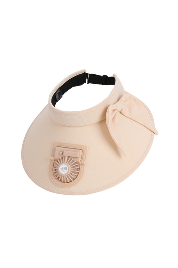 Sun Visor Hats with Fan-Three Temp Settings-Large Area Sun Protection,Visors for Women/Men/Kids,Adjustable Elastic Buckle (1Pcs)