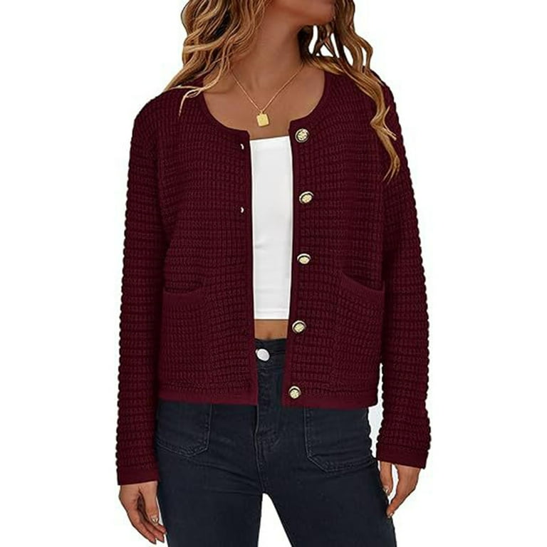 Fashion Long Button Solid Color Cardigan Fashion Long Button Solid Color Cardigan