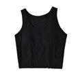 thumbnail image 1 of RYDCOT Tank Top with Built in Bra for Women 2025 Summer Scoop Neck Camisole Sleeveless Basic Top Double Lined Slim Fit T Shirt Cropped Tee Black, 1 of 5