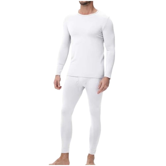 RYDCOT Thermal Underwear for Men Long Johns with Fleece Lined Base Layer Men Cold Weather Top Bottom thermal Underwear Set Black