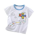 thumbnail image 1 of RYDCOT Toddler Tops Boys Girls Short Sleeve Round-Neck Graphic T-Shirt Tops Kids Graphic Tees Boys Summer Clothes Clearance, 1 of 3