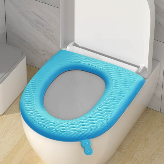RYDCOT Toilet Seat Cushion (Soft Cushioned Foam) - Easy Clean Soft Padded Bathroom Attachment - Elongated, Standard Seats - Comfort & Support Donut for Handicap Adults