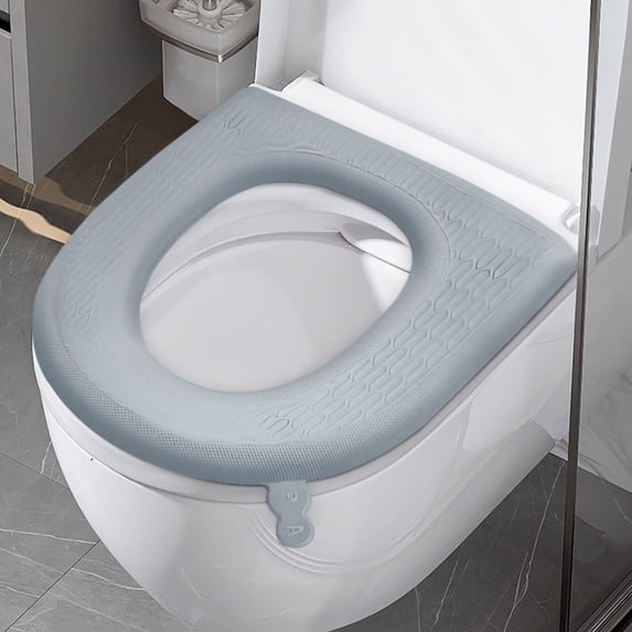 RYDCOT Toilet Seat Cushion (Soft Cushioned Foam) - Easy Clean Soft Padded Bathroom Attachment - Elongated, Standard Seats - Comfort & Support Donut for Handicap Adults