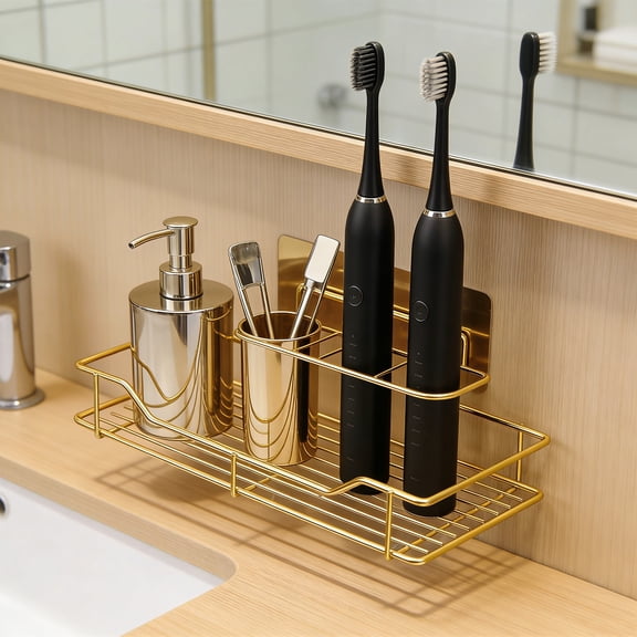 RYDCOT Toothbrush Holder Stand for Bathroom, Plastic Toothbrush Organizer, Toothbrush Storage for Family, Suitable for Home Hotel Countertop Vanity