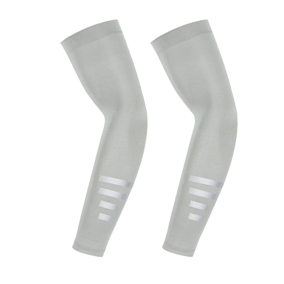 RYDCOT UV Sun Protection Arm Sleeves for Men Women Reflective Cooling Compression Sleeves Golf Outdoor Sports Gray