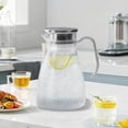 thumbnail image 1 of RYDCOT Unbreakable Clear Plastic Pitcher with Lid, BPA-Free, Heat-Resistant Small Plastic Water Pitcher for Tea, Sangria, Lemonade, Juice, Milk, 1 of 6