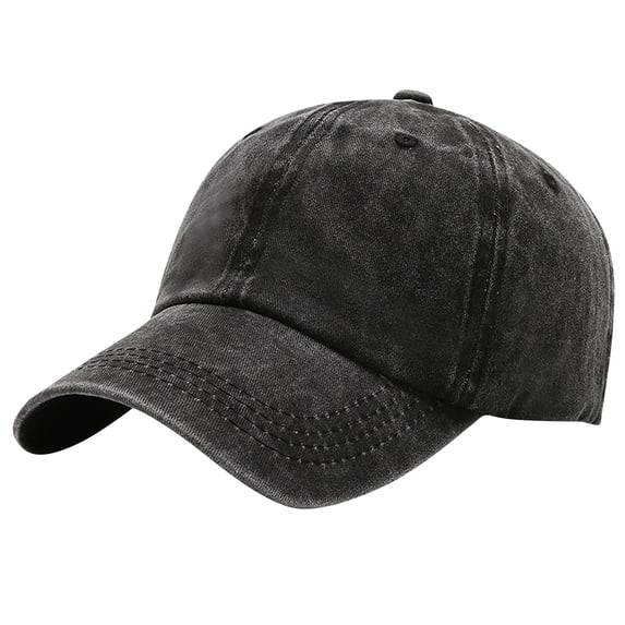 RYDCOT Vintage Cotton Washed Baseball Caps Unstructured Low Profile Adjustable Distressed Dad Hat for Men Women Black