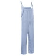 thumbnail image 1 of RYDCOT Women Bandage Sleeveless Jumpsuit Stripe Bodysuit Playsuit Romper, 1 of 4