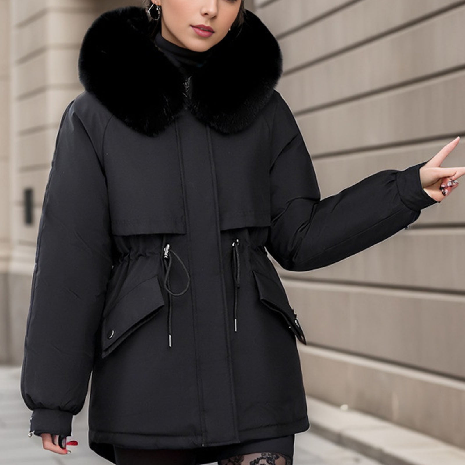 RYDCOT Women Coats Winter Clearance Thicken Puffer Coat Warm Jacket