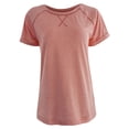 thumbnail image 1 of RYDCOT Women Leisure Solid Color Short Sleeve Round Neck Loose Tops, 1 of 6