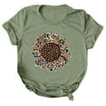 thumbnail image 1 of RYDCOT Women Letter Print Short Sleeve O-Neck Loose T-Shirt Blouse Tops, 1 of 4