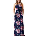 thumbnail image 1 of RYDCOT Women'S Sleeveless Pocket Casual Floral Print Beach Long Maxi Loose Dress, 1 of 6
