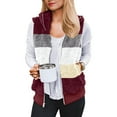 thumbnail image 1 of RYDCOT Women's 2024 Fall Winter Casual Sherpa Fleece Vest for Women Zip Up Sleeveless Cardigan Warm Waistcoat Outerwear with Pockets or, 1 of 2