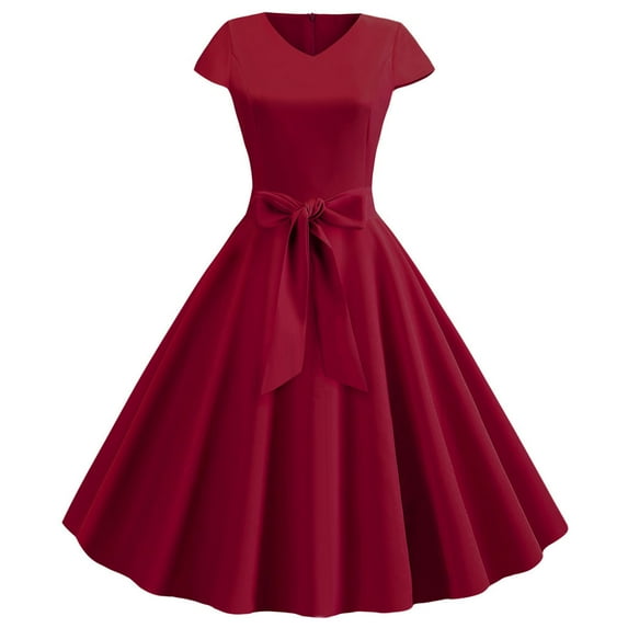 RYDCOT Women's 50s Vintage Dress Retro Wedding Guest Dresses Work Church Casual Dress Cocktail Party Swing Dresses Prom Dresses 2024 Sale or Clearance