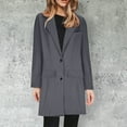thumbnail image 1 of RYDCOT Women's Blazers and Jackets Clearance,Spring Fall Jackets for Women Solid Color Long Sleeve Single Breasted Trench Coat with Pockets on Clearance, 1 of 6