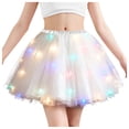 thumbnail image 1 of RYDCOT Women's LED Tutu Skirts Layered Ballet Dance Tulle Skirt Light Up Skirts for Party Costume White, 1 of 4