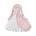 thumbnail image 1 of RYDCOT Women's Medieval Victorian Gothic Gown French Lolita Dress Princess Renaissance Dress Flare Sleeve Court Cosplay Bowknot Gown Dresses Clearance, 1 of 4