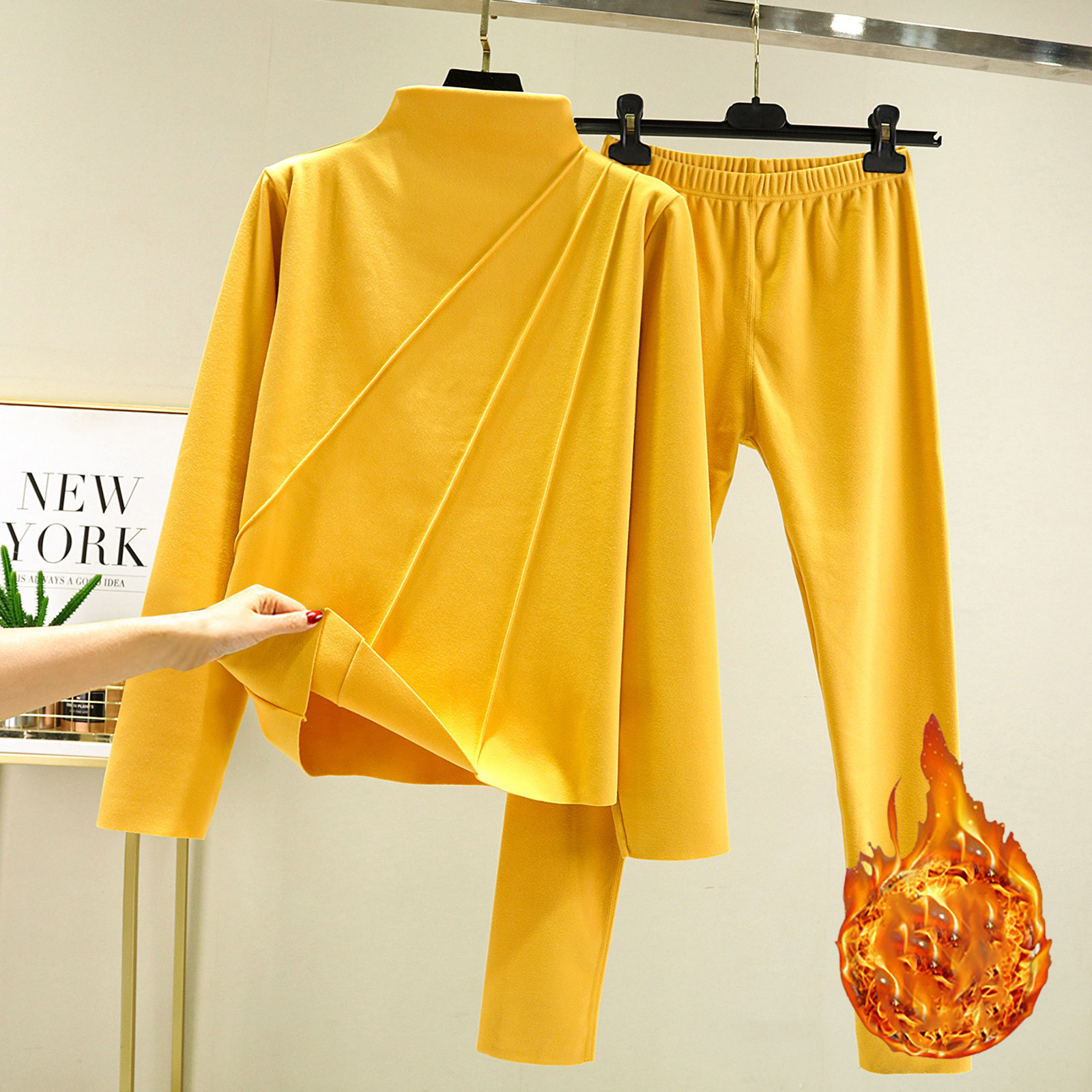 RYDCOT Women's thermal Underwear Sets Fall Winter Bottomed DoubleSided