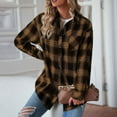 thumbnail image 1 of RYDCOT Womens Button Down Plaid Shirts Long Sleeve Blouse Oversized Boyfriend Shirts with Pockets Collared office Work Blouses Tops, 1 of 1