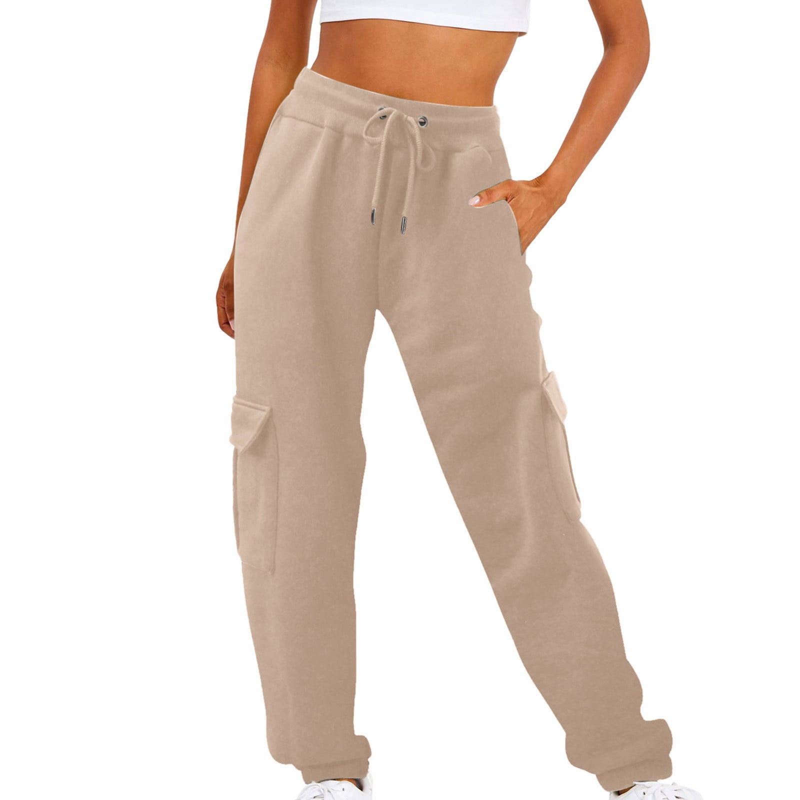 RYDCOT Womens Cargo Pants with Pockets Sweatpants Womens Baggy High