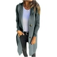 thumbnail image 1 of RYDCOT Womens Chunky Cable Knit Long Cardigan Warm Open Front Sweaters Hooded Knitted Sweater Button Down Winter Outerwear Coats with Pockets Sale, 1 of 7