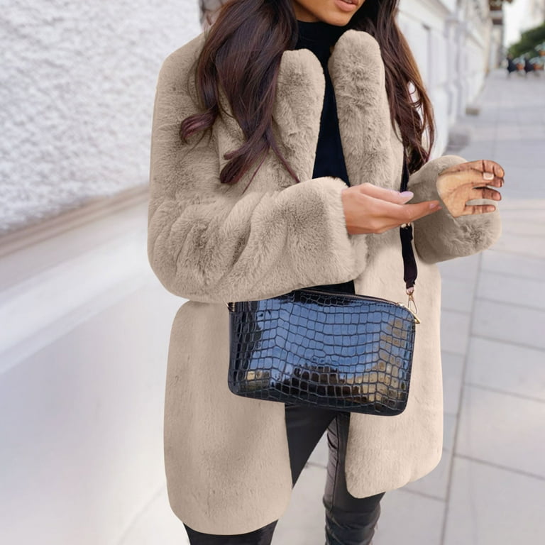 Women's Casual Long Sleeve Lapel Plush Coat Women's Casual Long Sleeve Lapel Plush Coat