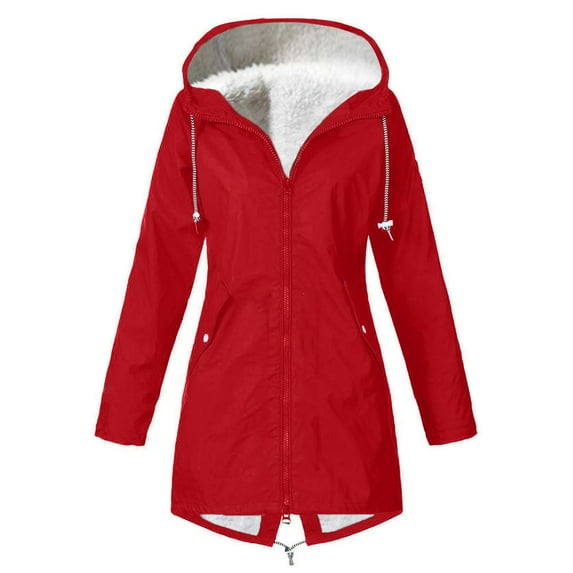 RYDCOT Womens Jackets Lightweight Trendy Long Coats for Women Dressy Quilted Jackets for Women Long Wool Long Coats for Women Red