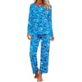 thumbnail image 1 of RYDCOT Womens Pajama Sets Casual Long Sleeve Long Pants Floral Lounge Sets for Women Two Piece Outfits Loungewear Sleepwear Sets for Women Sale or Clearance, 1 of 6