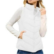 RYDCOT Vest for Women Puffer Lightweight Sleevesless Womens Winter Coats Quilted Vest Zip Up Padded Gilet Fall Outerwear Vests Sale