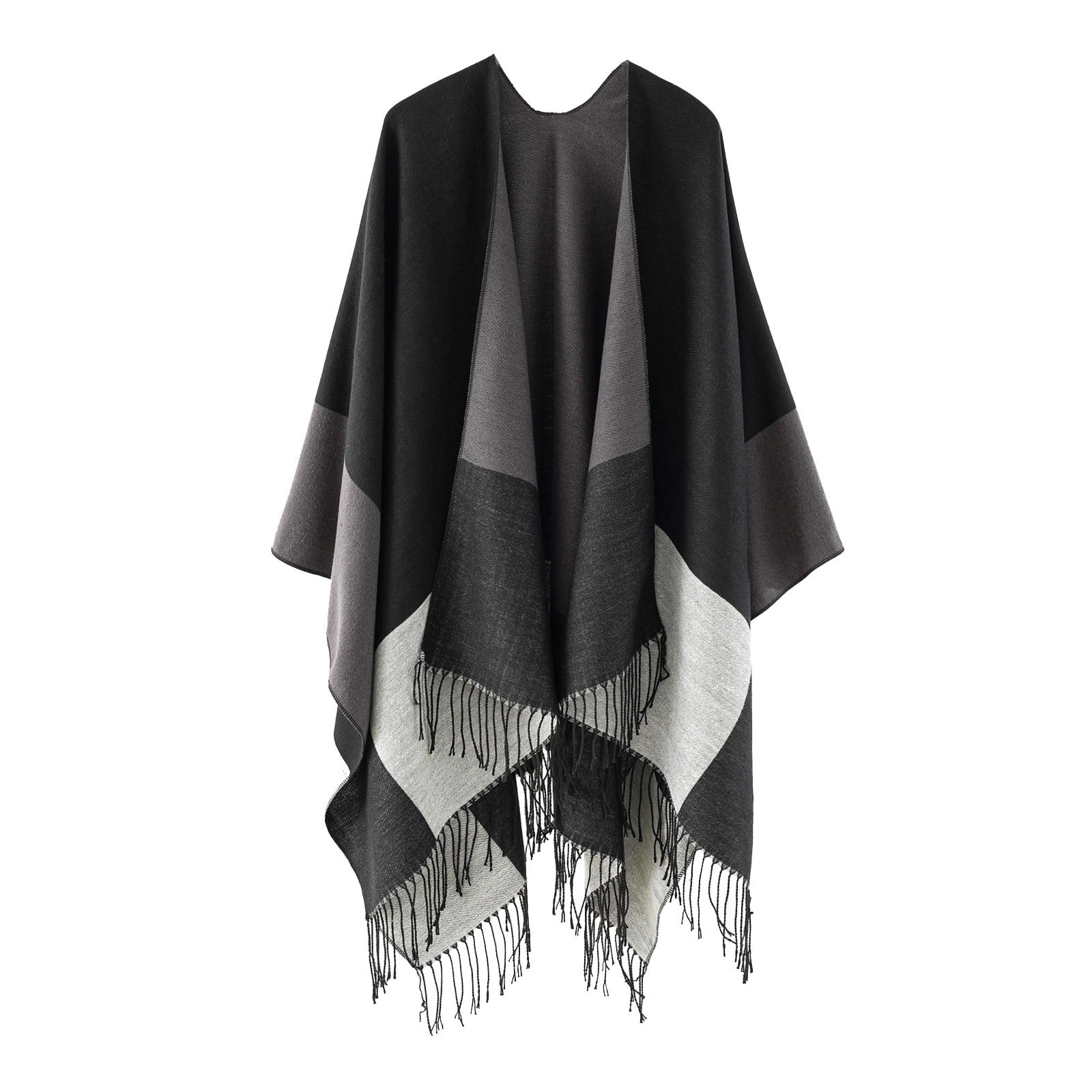 RYDCOT Womens Shawls and Wraps Dressy Warm Open Front Tassel Poncho Cape for Fall Winter Knit
