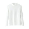 thumbnail image 1 of RYDCOT Womens Tops Clearance,Basic Tops for Women,Women's Cotton Long Sleeve Mock Turtleneck Basic Layer Shirts T-Shirt Spring Fall Outfits 2025 Clearance, 1 of 3