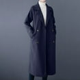 thumbnail image 1 of RYDCOT Wool Overcoat Women Plus Size Winter Double Breasted Wool Blend Coat Casual Long Pea Trench Coat Jackets with Pockets Outwear Sale or Clearance, 1 of 7
