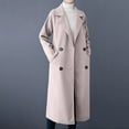 thumbnail image 1 of RYDCOT Wool Overcoat Women Plus Size Winter Double Breasted Wool Blend Coat Casual Long Pea Trench Coat Jackets with Pockets Outwear, 1 of 7