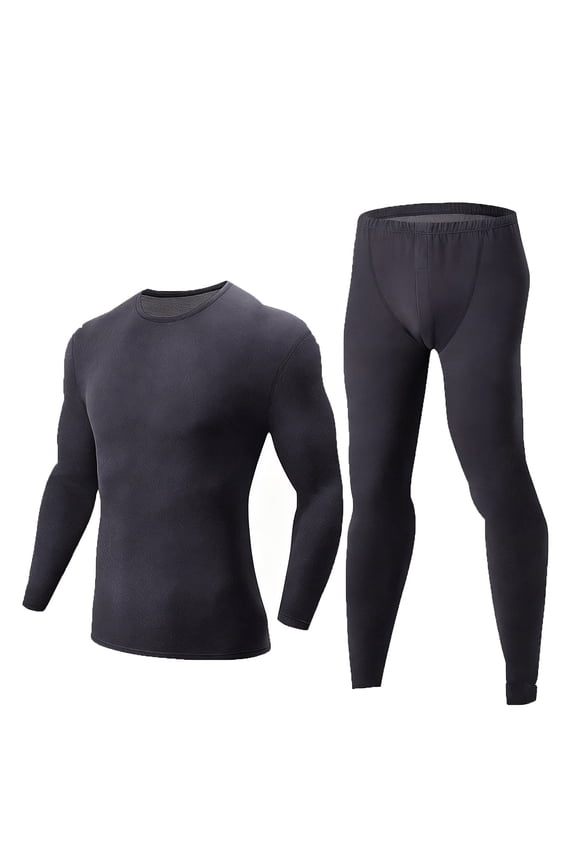 thermal Underwear for Men Long Johns Fleece Lined Hunting Gear Set Base Layer for Cold Weather Dark Gray