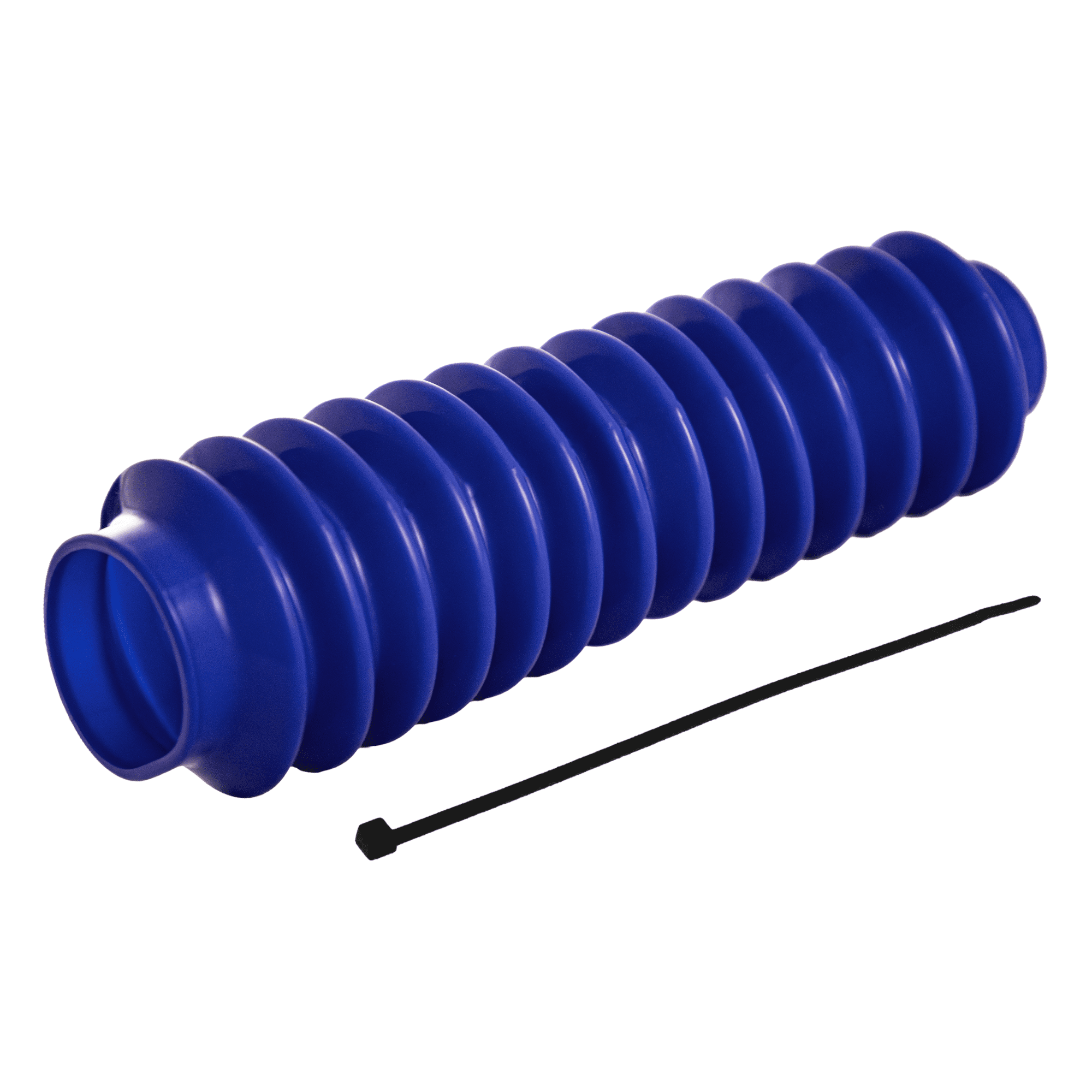 RYDE FX Strut & Shock Absorber Boot Bellows – Universal Fit, Up to 2.36 in (60 mm) Shock Body, 14.8 in (376 mm) Length, Flexible Polyvinyl Dust & Debris cover, Includes Tie Strap, Blue (Single)