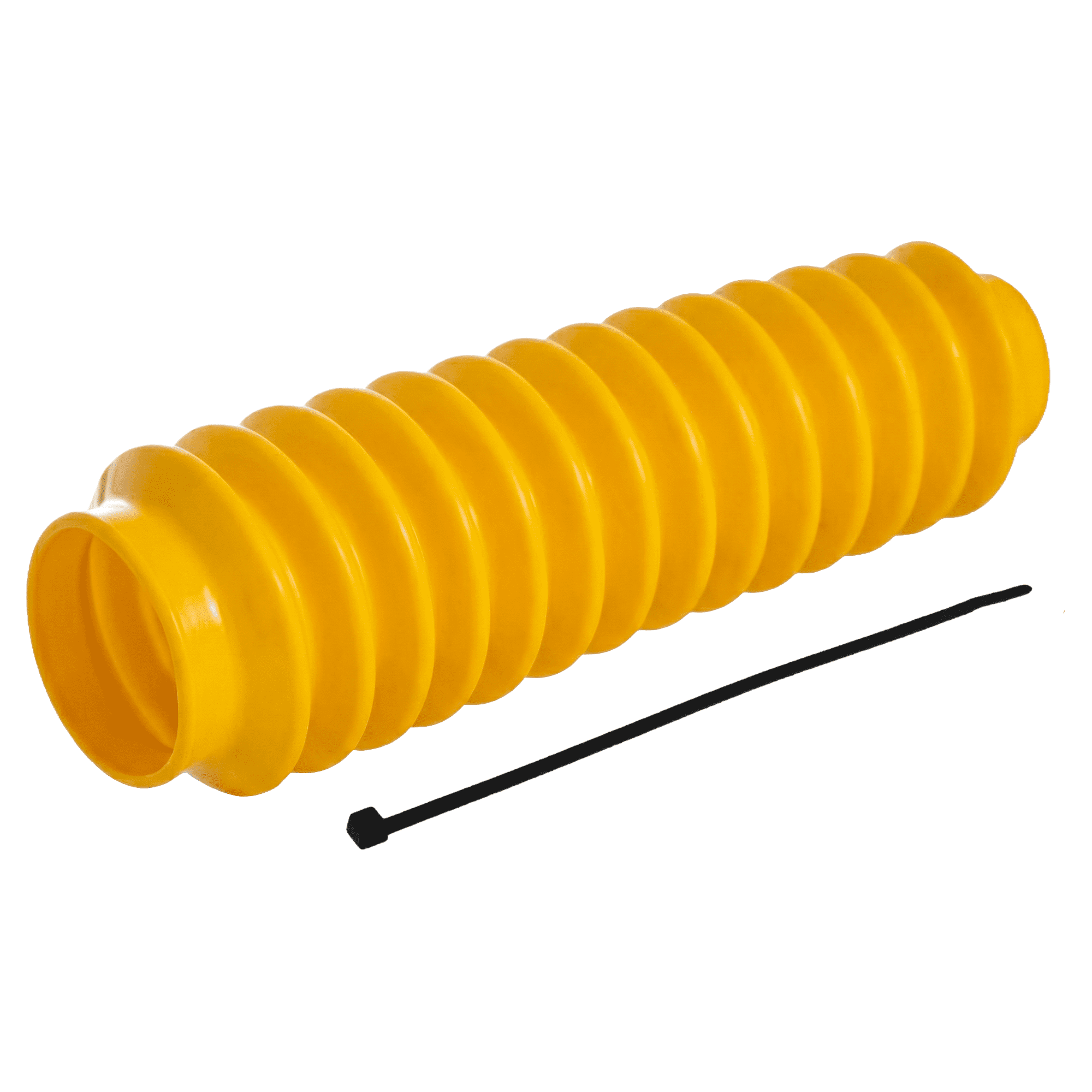 RYDE FX Strut & Shock Absorber Boot Bellows – Universal Fit, up to 2.36 in (60 mm) Shock Body, 14.8 in (376 mm) Length, Flexible Polyvinyl Dust & Debris cover, Includes Tie Strap, Yellow (Single)