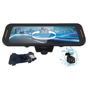 Rydeen 10-In. Dual-Channel Digital Rearview Mirror Monitor with Touch Screen, 4K Front/1080p Rear Cameras, 360  View, GPS, Proximity Sensor, TOMBO 360X