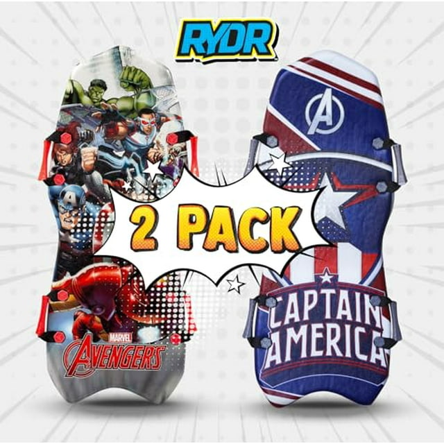 RYDR Marvel 45" 2 Person Snow Slider Sled Kids Winter Sleds