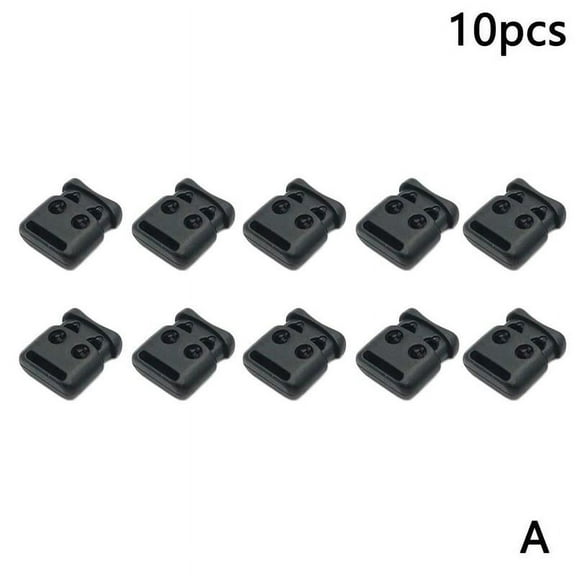 RYGRZJ 8# Square Pig Nose Buckle 10 Pieces Per Pack Button Button Plastic Bell Tightening Buckle Spring Buckle Elastic Adjustment Buckle Fixed Rope Buckle Rope Buckle Pig Nose Buckle